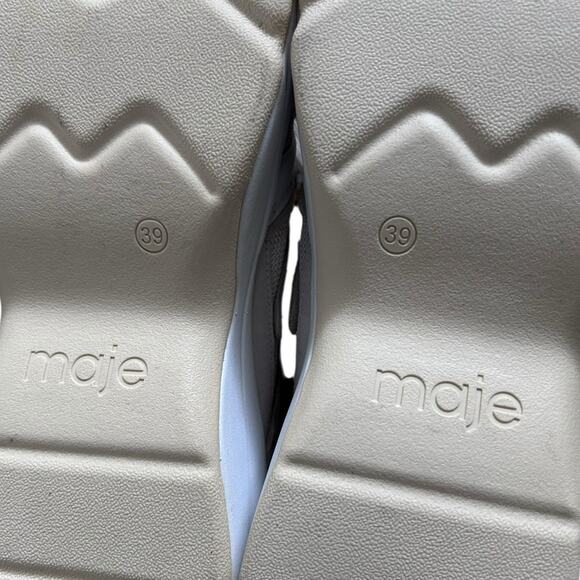 MAJE Women's Leather Low Top Athletic Sneakers in Off-White-Size 39 EU/US 8.5‎ - Picture 6 of 6